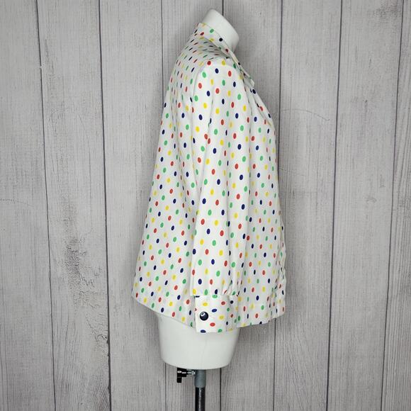 Vintage Rainbow Polka Dot 2 Piece Set, Dress and Matching Jacket - Picture 10 of 11